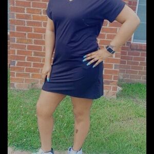 Casual Black T-Shirt Dress